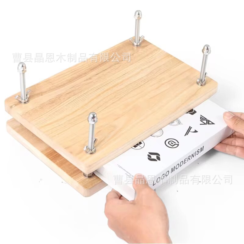 Cross-border wooden beginner manual book binding suit book press material tools ancient book repair paper press