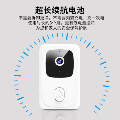 Visual intercom doorbell graffiti WiFi low-power wireless smart doorbell home long distance night vision two-way intercom