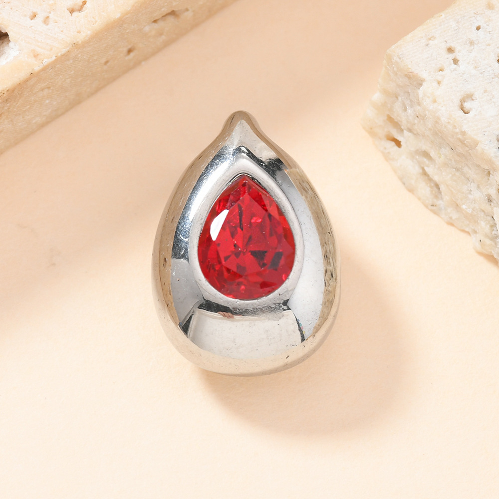 Joyas de fundición de acero inoxidable transfronterizas de un solo colgante de colgante de zircon accesorios DIY