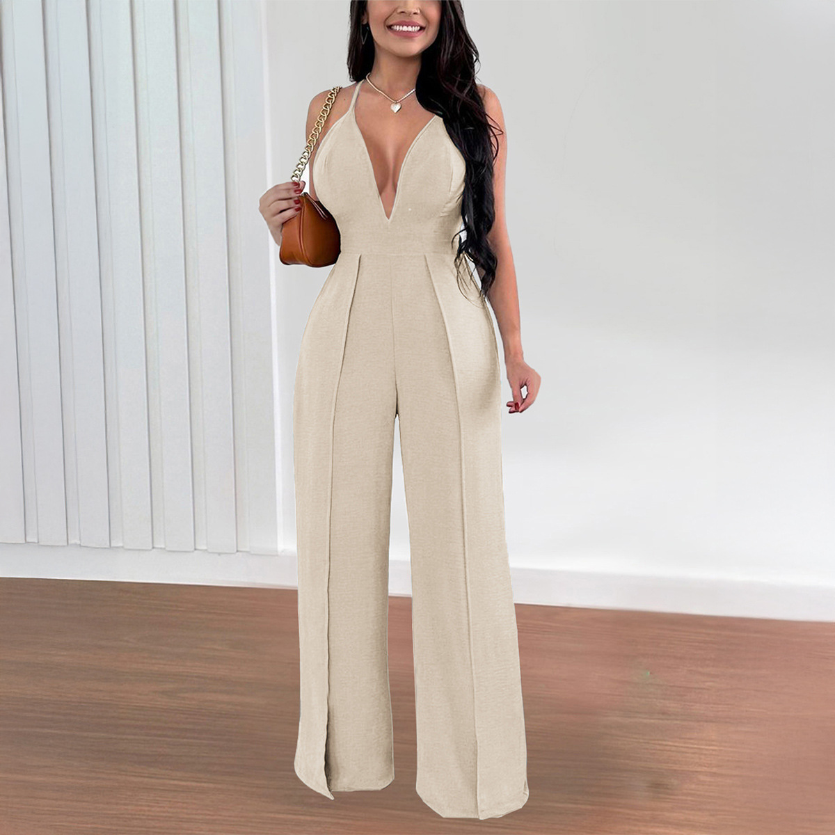 Kaikuo Europa y América sexy chicas calientes tirantes pantalones de pierna ancha mono de mujer primavera y verano 2025 estación independiente de Amazon