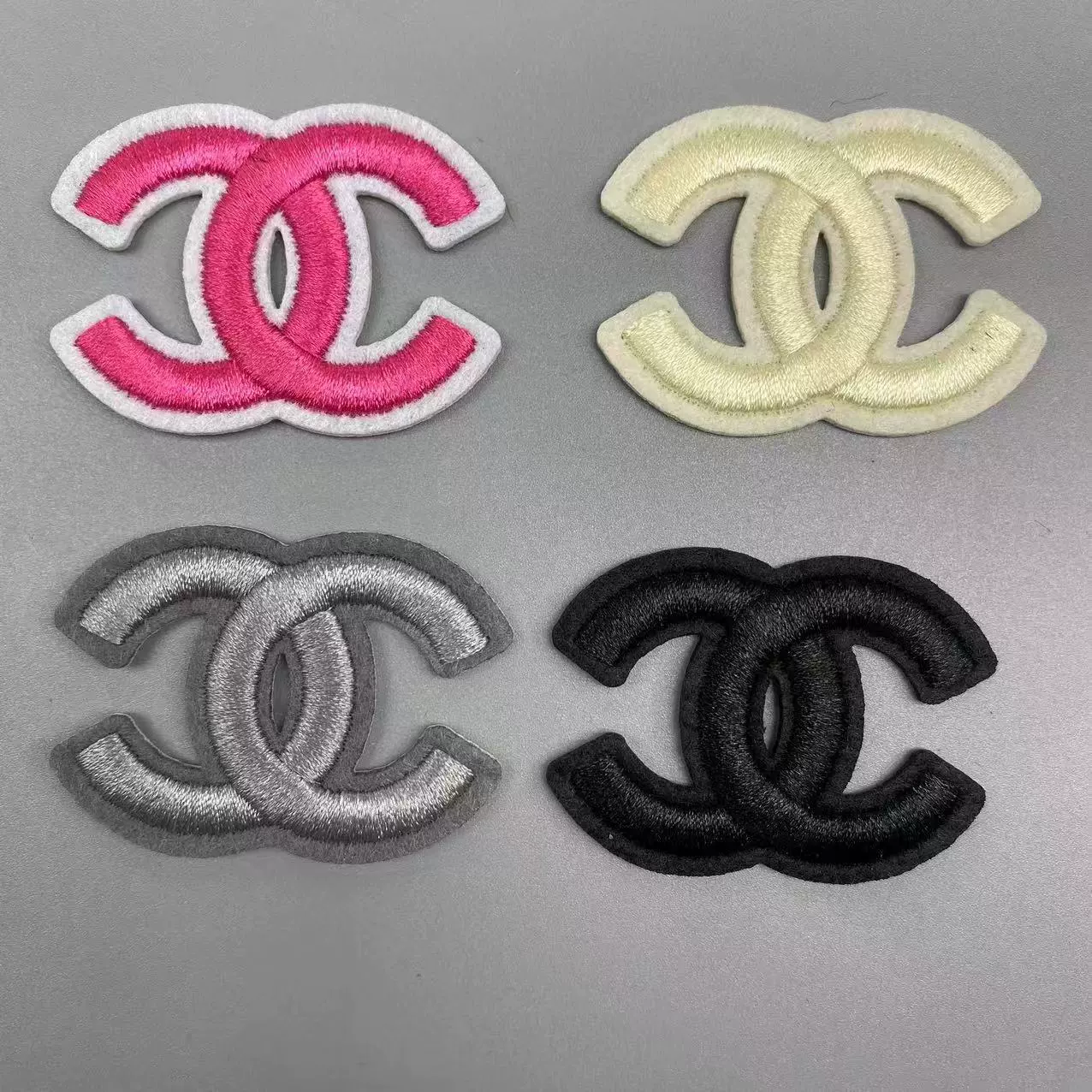 Вышитые нашивки в стиле Chanel с двойным C для одежды, головных уборов, сумок, шитья, декора, нашивки для рукоделия, вышитые нашивки.