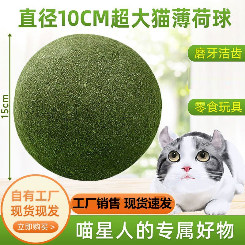 10cm Extra Large Catnip Ball Cat Toy Cat Stick Teething Stick Cat Snack Cut Out Mint Ball Pet Supplies