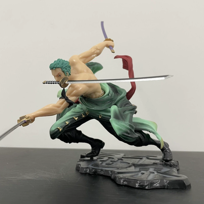 Коллекционная фигура (One Piece) Ророноа Заоро, 20 см, динамичная постановка с тремя мечами, расписанная модель