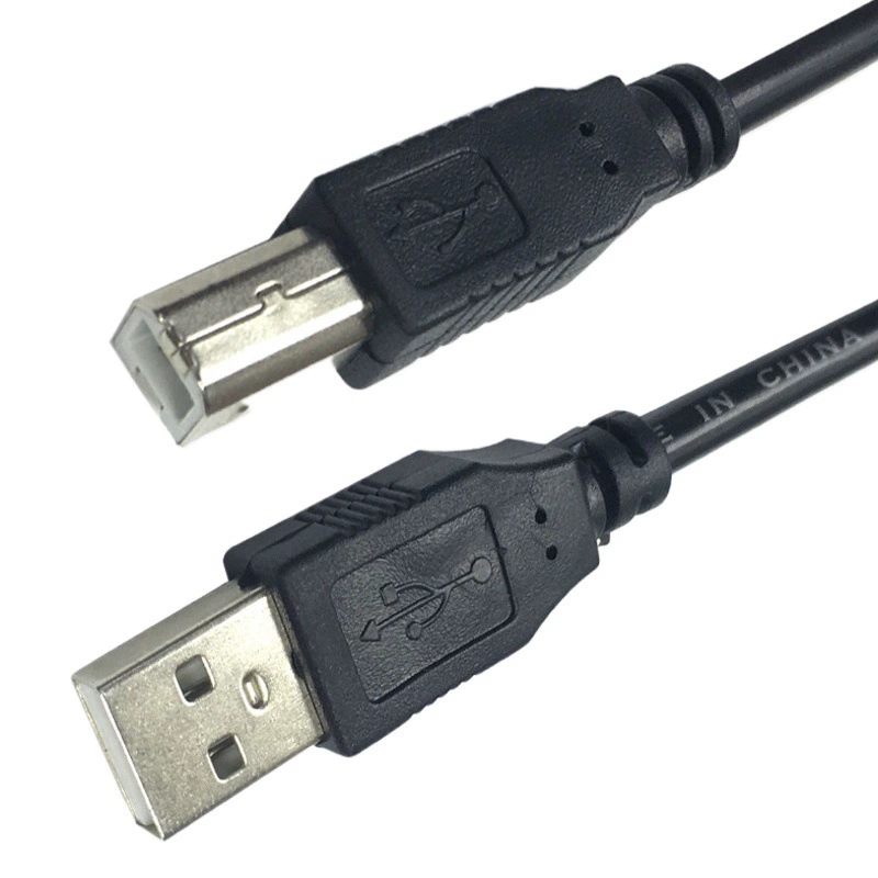 Кабель USB для принтера напрямую от производителя, квадратный разъем USB 2.0, высокоскоростная передача данных, черный и прочный