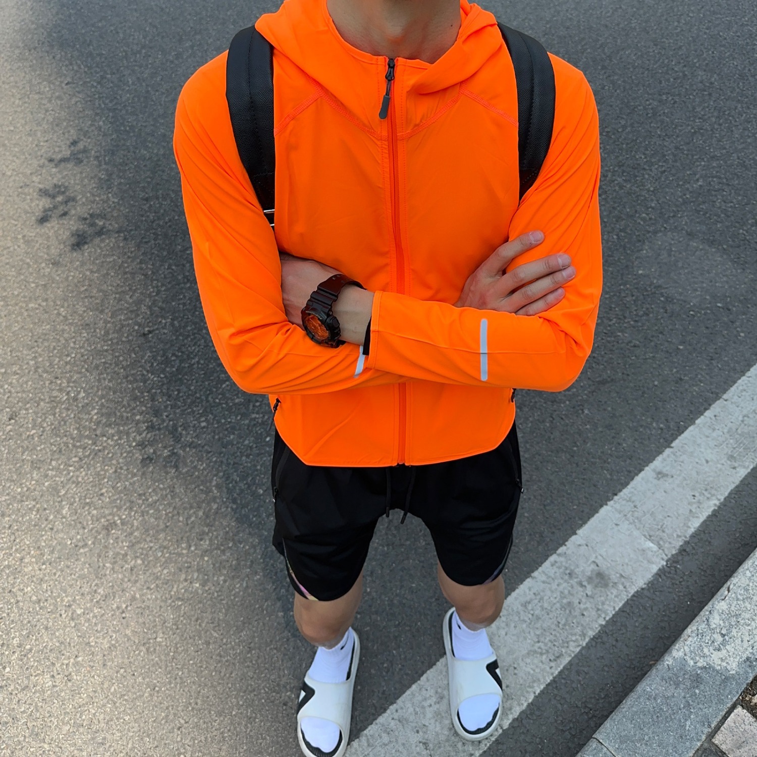 Sports Jacket, Unisex Hoodie, Four-Way Stretch Running, Fitness, Cycling, Quick-Drying Clothing, Windproof Jacket, Training Wear