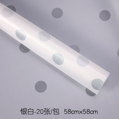 Película de caramelo-punto de onda-blanco plateado; 1 paquete