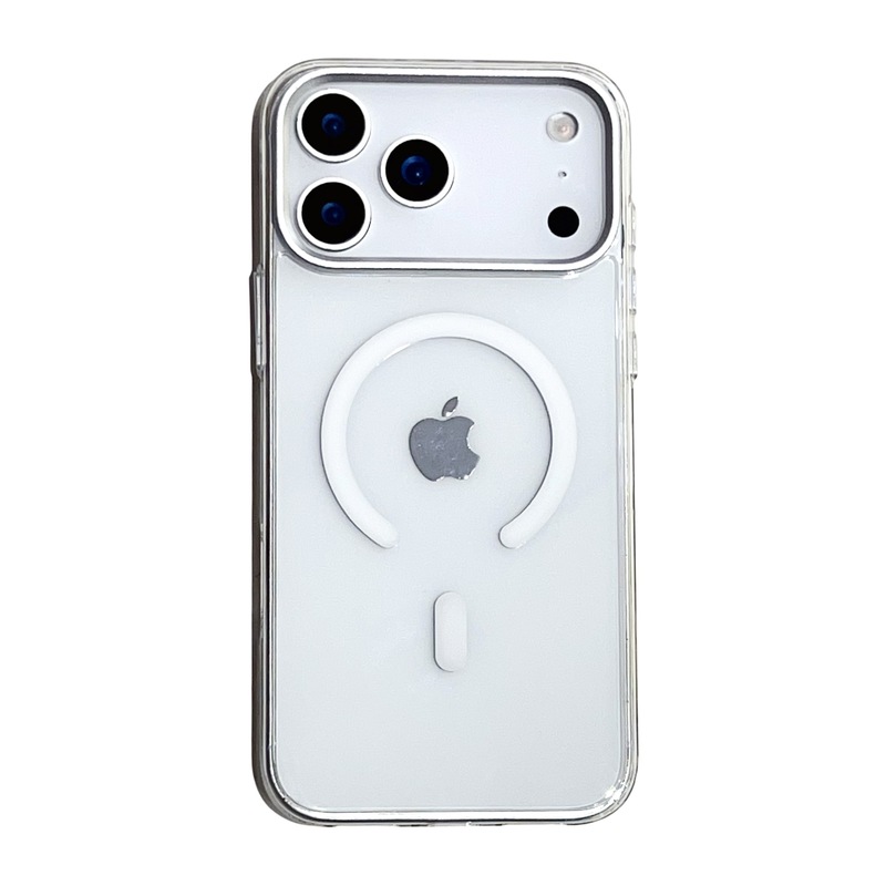 适用苹果17手机壳彩镀渐变色17Air透明闪粉iPhone17pro max磁吸壳|undefined