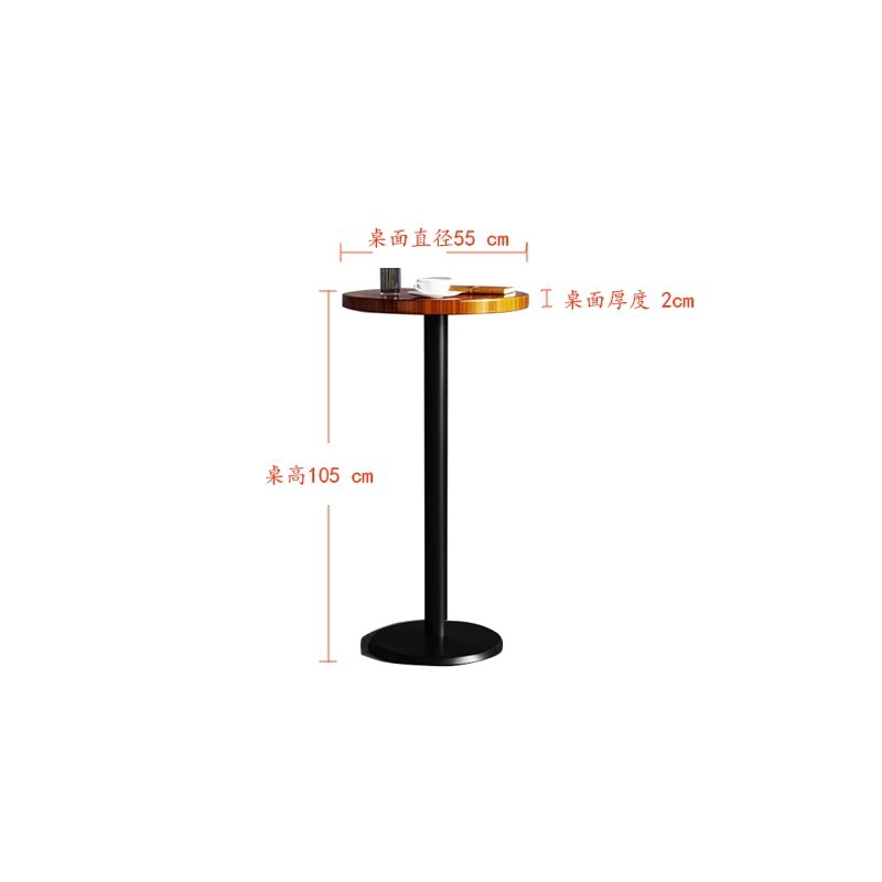 키가 큰 원형 테이블(직경 55*높이 105) 원목 테이블 상판