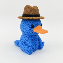 3D打印鸭嘴兽毛线针织动物系列公仔婚庆玩偶可爱针织礼品摆件饰品