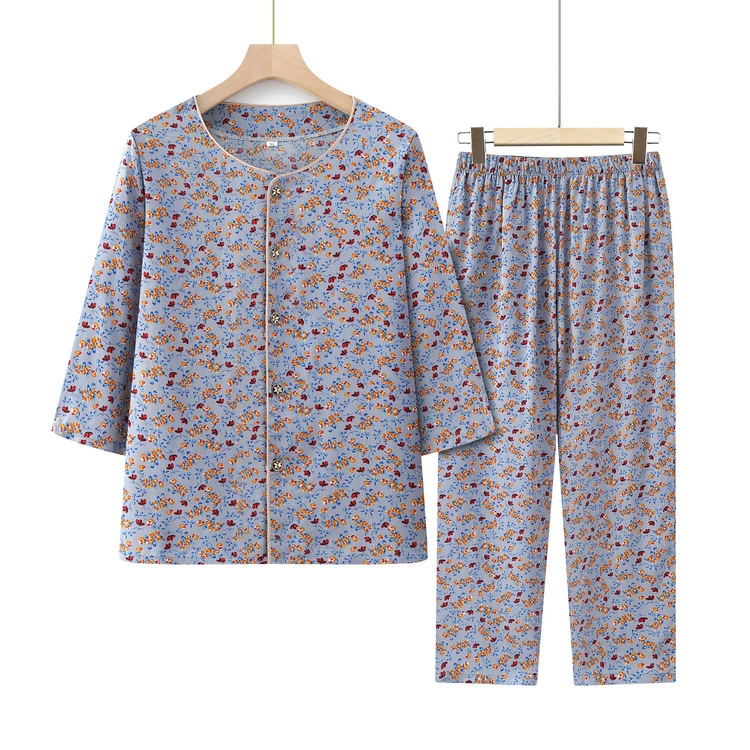 Пижама Прохладный дышащий женский костюм с длинными рукавами свободные дамы весной и летом тонкая домашняя одежда может носить маленькие рубашки и брюки на улице