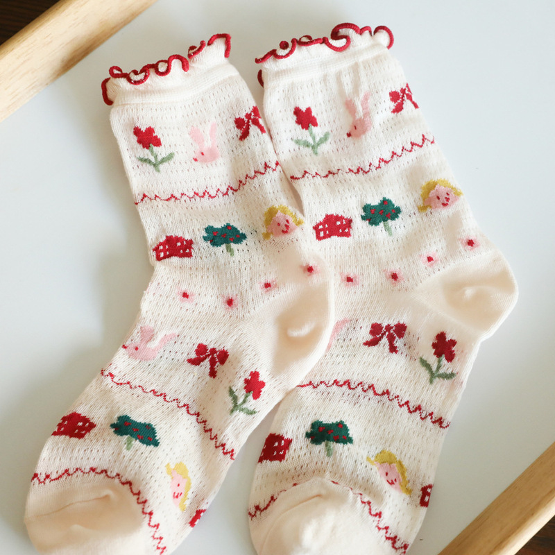 Slope Elf Summer Thin Women's Ear Mesh Breathable Cool Summer Women's Socks