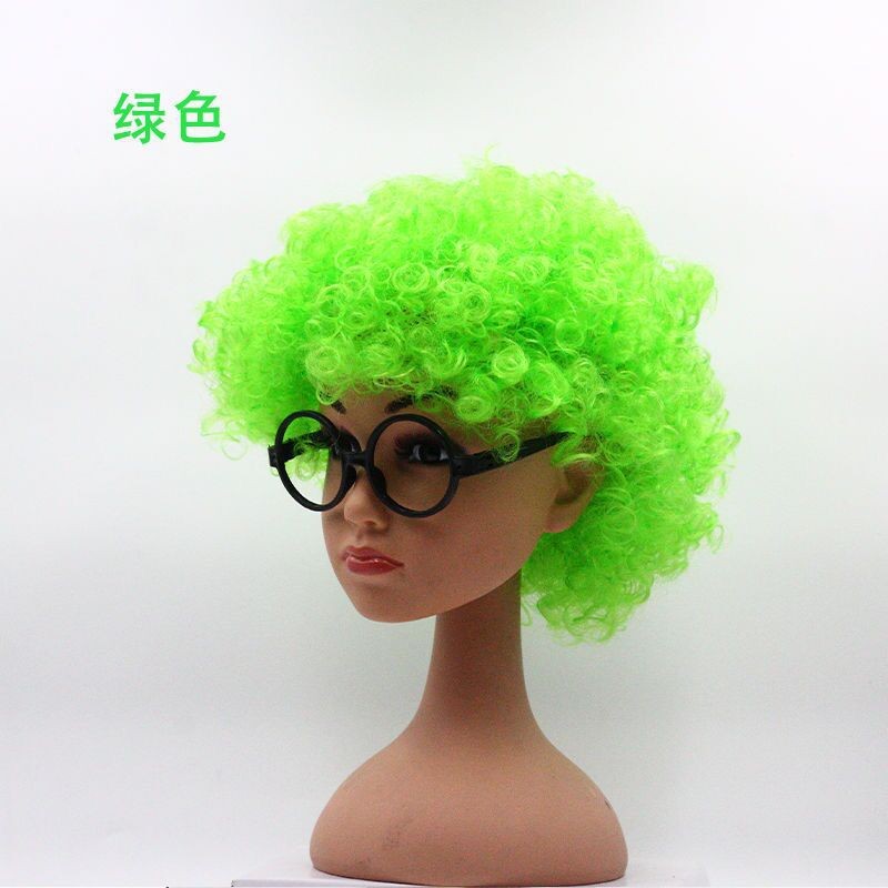 Día de los niños del 1 de junio payaso adulto divertido espectáculo peluca accesorios porristas gorras de color