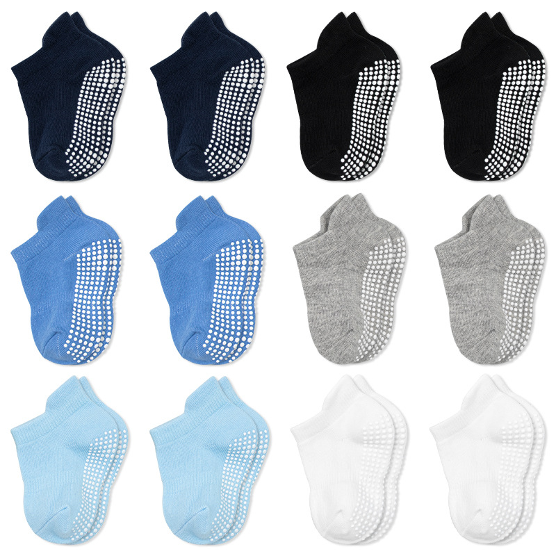 Calcetines personalizados para niños pequeños para bebés otoño e invierno deshuesados, niños y niñas, calcetines de piso de dispensación antideslizantes para interiores para niños