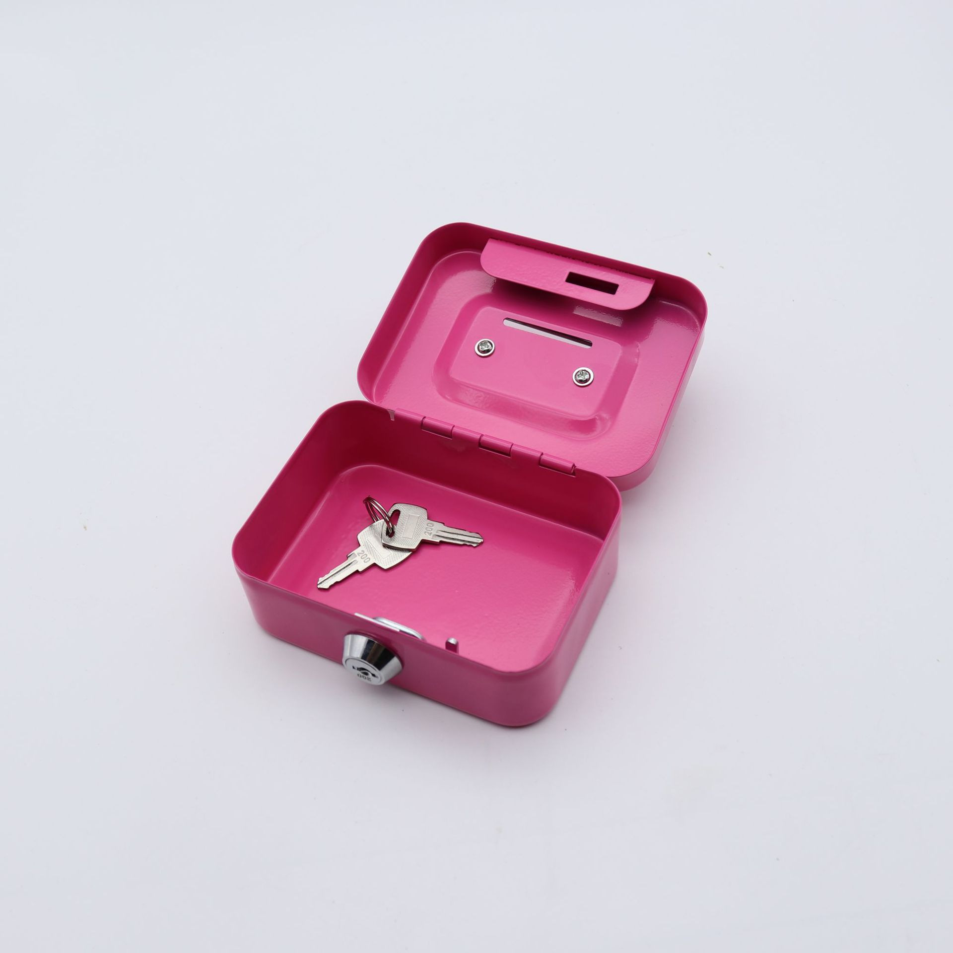 Nueva caja de almacenamiento de alcancía portátil creativa transfronteriza tamaño pequeño con caja de almacenamiento de claves caja de monedas con cerradura alcancía