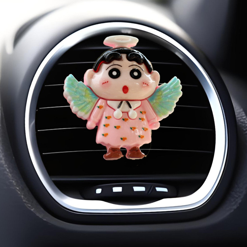 Vehículo de ventilación pequeña cabeza grande pequeña nueva fragancia perfumes de automóviles dibujos animados adornos artículos de decoración artículos de automóviles