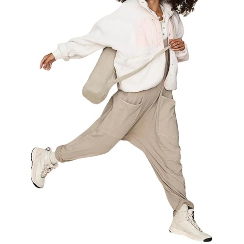 Loose Women's Solid Color Pouch Zipper Bodysuit Tankini One-Piece