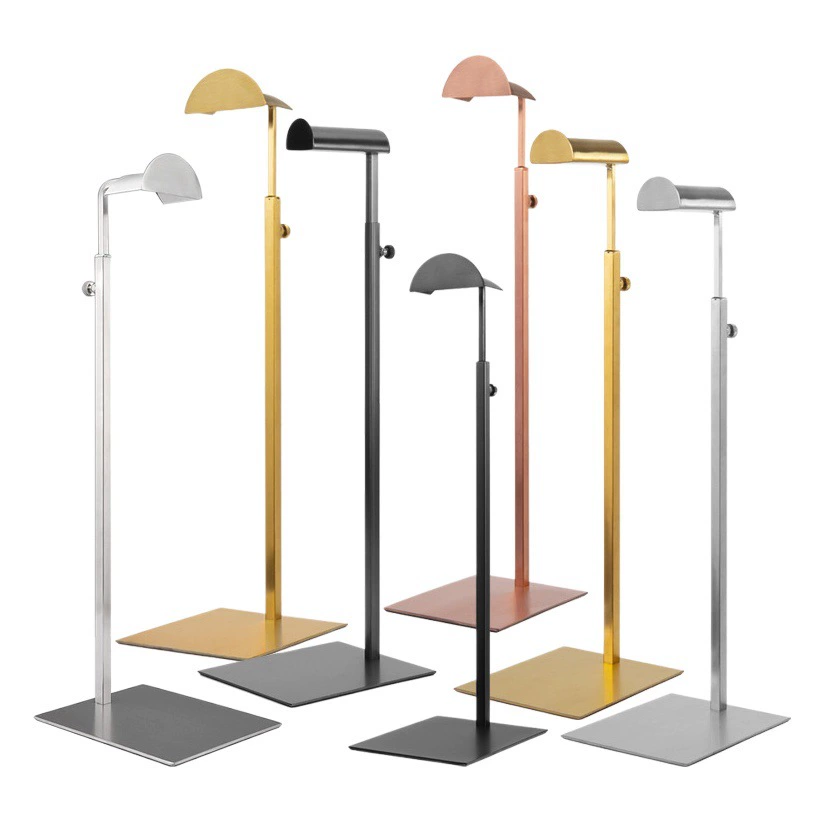 Регулируемая напольная витрина для сумок из нержавеющей стали, многофункциональная подставка для демонстрации сумок и украшений в торговых центрах