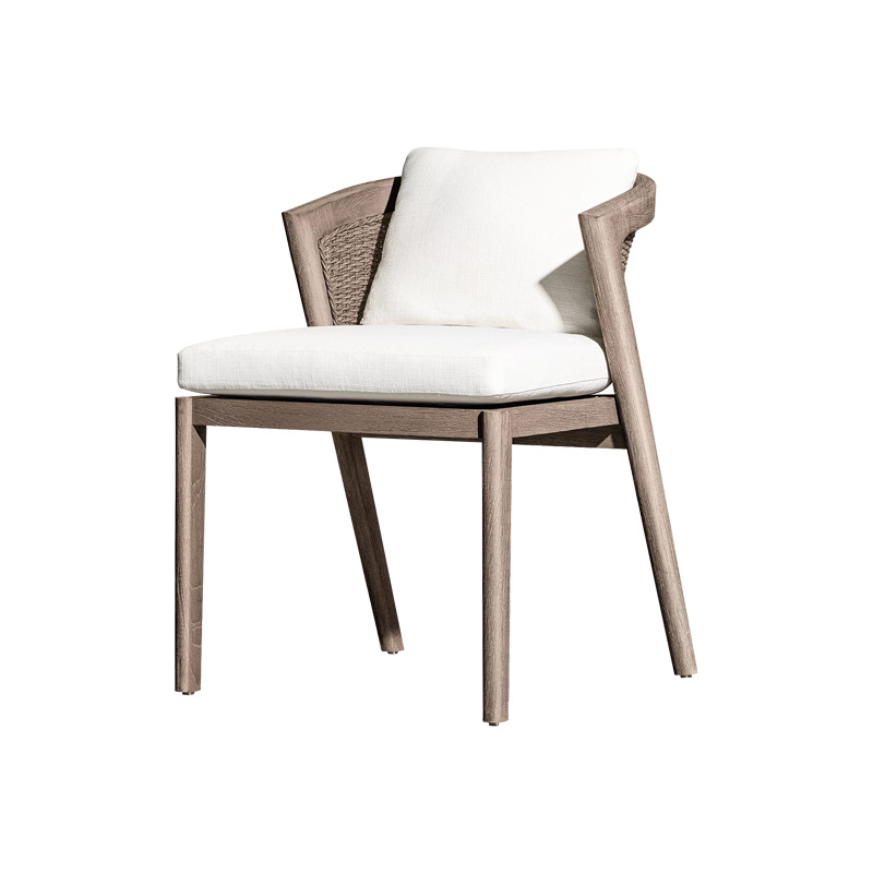 Mesa de comedor de madera maciza al aire libre transfronteriza Villa patio mesa larga de teca al aire libre Jardín de hotel Mesa de comedor de madera maciza al aire libre