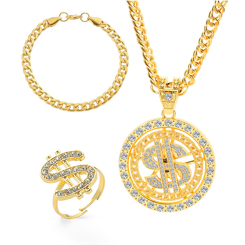 Draaibare kompas cuban ketting hanger met diamanten voor dames_voghion.com