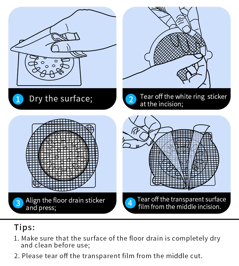 地漏贴四宫格纯英版