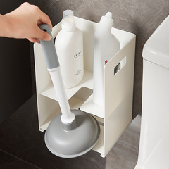 トイレ詰まり解消剤 トイレブラシ収納ラック 家庭用掃除用トイレ 壁掛けパンチフリー収納ラック