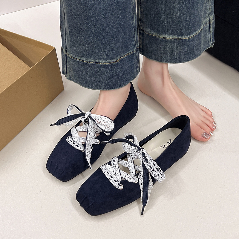 Korean-style Shallow Ballet Flats For Women, Soft-soled, Early Spring 2025, French Retro Mary Jane Shoes With Internal_vogvips.com