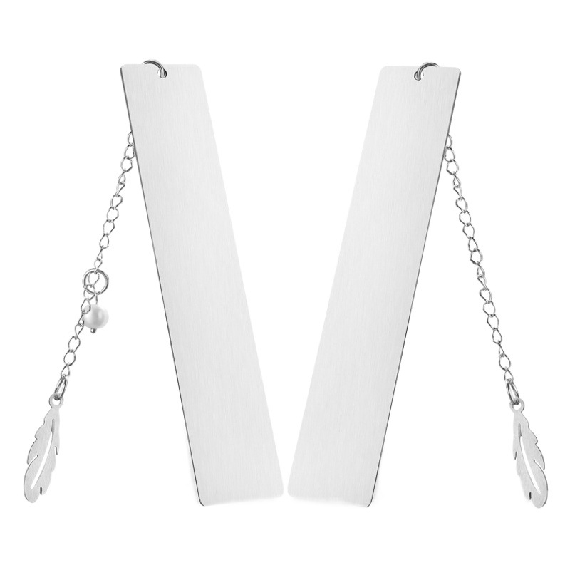 Marcadores de acero inoxidable europeos y americanos Regalos de la temporada de graduación Grabado con láser Gracias Regalos del día del maestro Libro Marcadores de metal