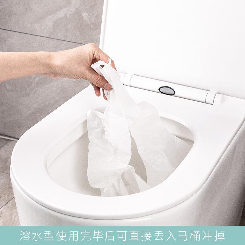 Papel higiénico desechable soluble en agua para asiento de inodoro, papel higiénico portátil de viaje, venta al por mayor