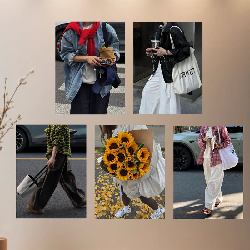 Instagram-Style Korean Minimalist Outfit Posters, Wall Stickers, Clothing Store Atmosphere Setup, Artistic Photography, Decorative Paintings