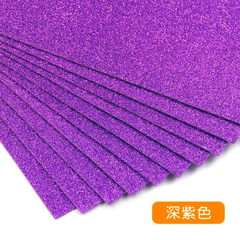 /金葱海绵纸带背胶闪光彩色纸金粉泡沫纸橡塑纸儿童手工材料|undefined
