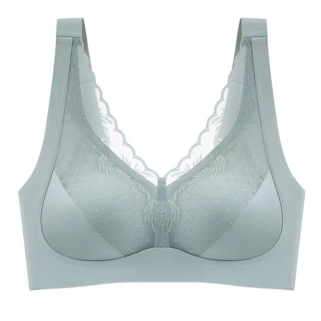 A22 novias Youpin ropa interior de mantenimiento de látex de encaje de mujer sujetador inalámbrico sin costuras push up Sleep bra