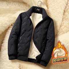 爆款加绒加厚棉衣外套男士保暖防水宽松休闲大码男加绒棉服羊羔绒