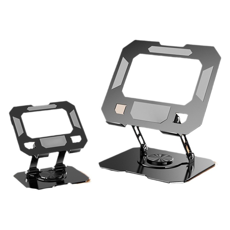 Soporte para computadora portátil, enfriamiento plegable, soporte de acero al carbono, soporte de almacenamiento portátil, soporte giratorio para computadora portátil