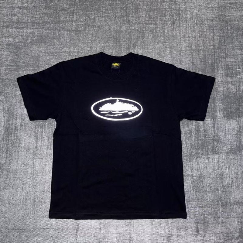 欧米のニッチなトレンドブランド、タイマー柄プリントが人気の万能半袖Tシャツ、夏らしいゆったりとしたカジュアルな半袖|undefined