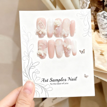 穿戴甲卡纸定 制美甲卡纸穿戴甲展示卡片直播展示卡头背卡订做