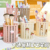 Cute plastic pens holder for elementary school students, table stationery, storage system, brush, storage box