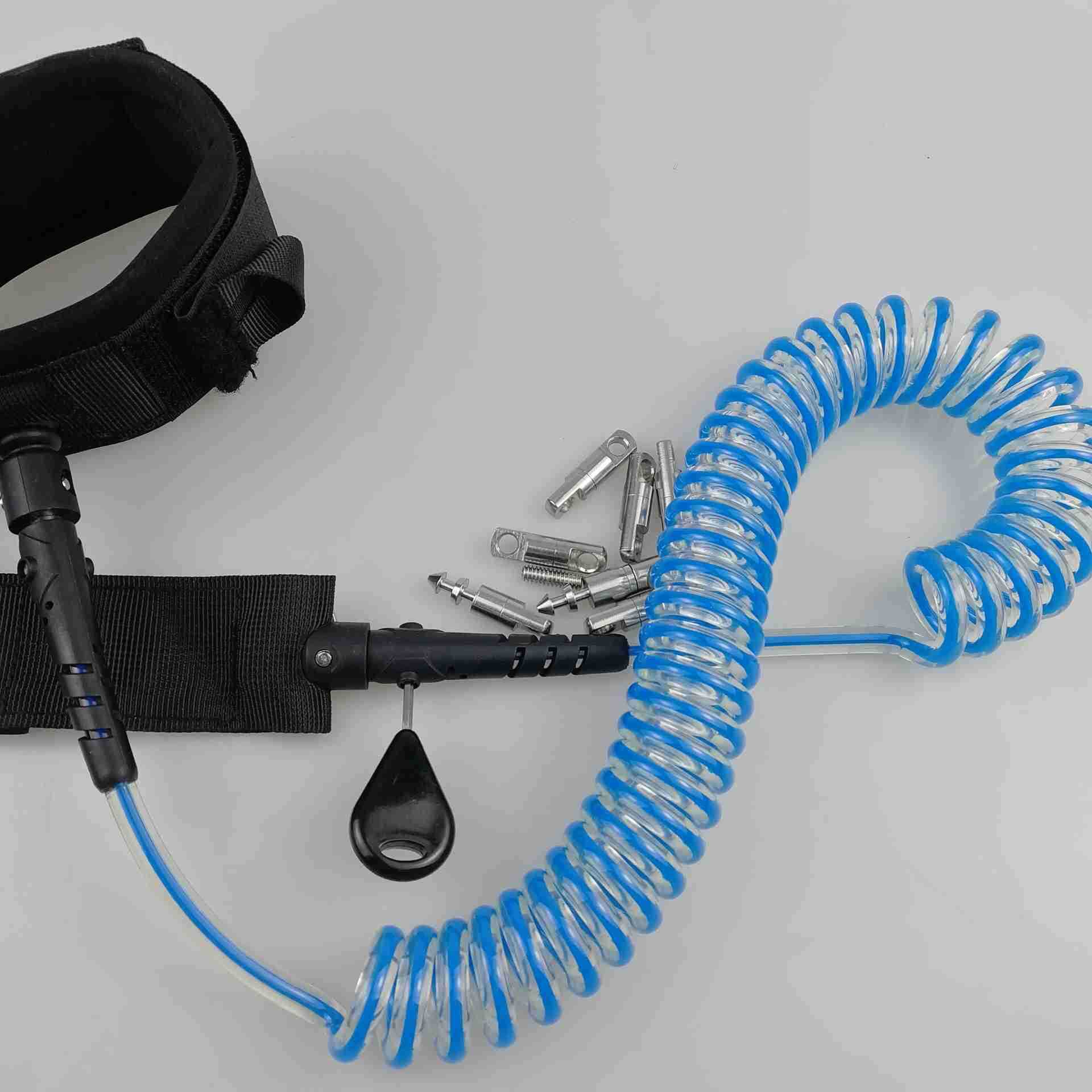 厂家供应冲浪绳 弹簧绳冲浪板固定脚绳 儿童防丢 颜色自选TPU