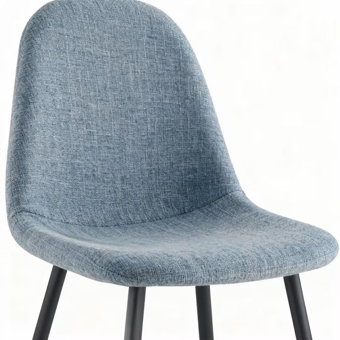 Transfronteriza personalizada nórdica minimalista mesa de comedor taburetes de comedor tela de lino silla de concha silla de red