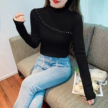 【绵羊绒】羊毛女衫加绒加厚毛衣保暖上衣一体绒内搭修身打底衫冬