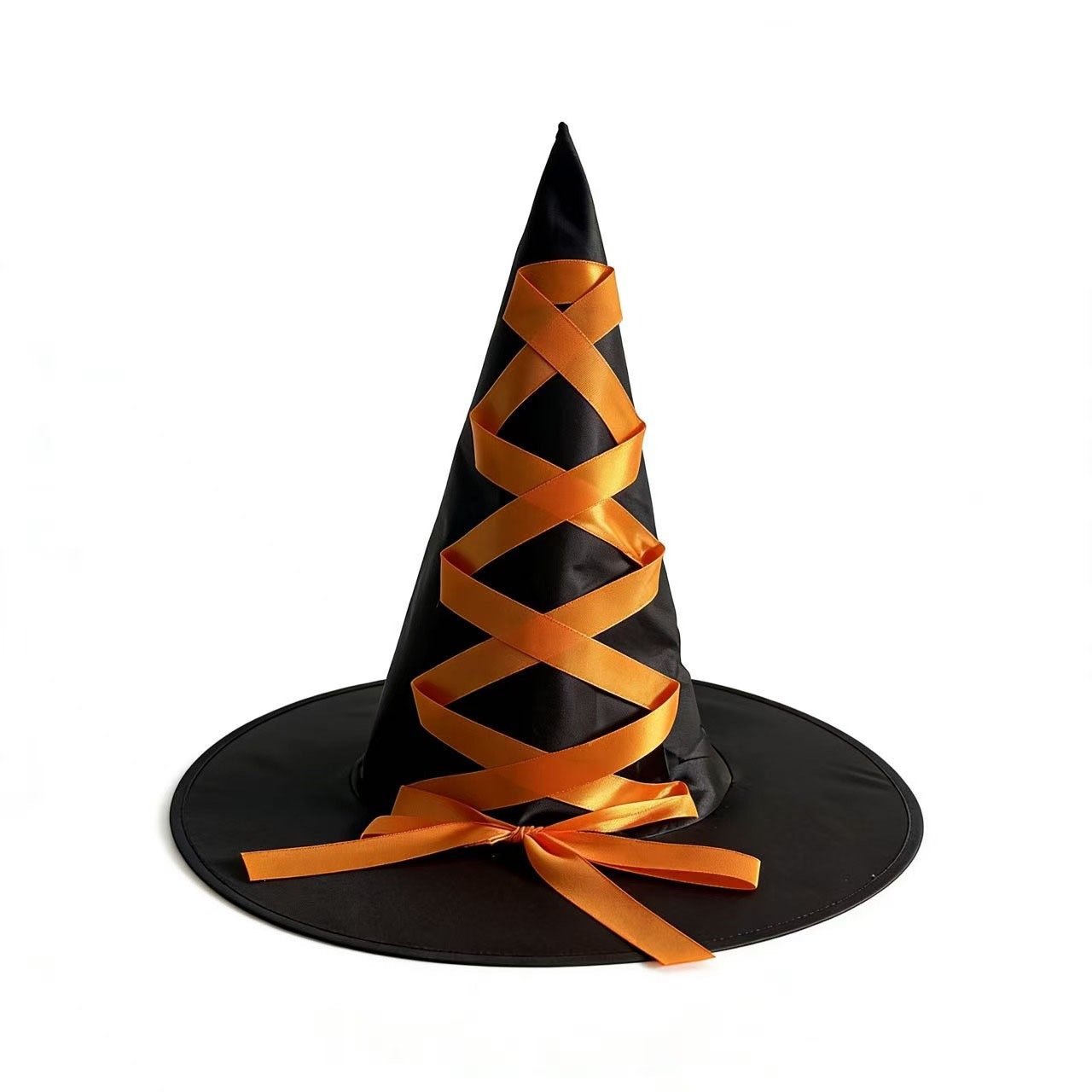 Sombreros de bruja de Halloween, sombreros de bruja de Oxford negros, disfraz de fiesta, sombreros de bruja de cuernos afilados al por mayor