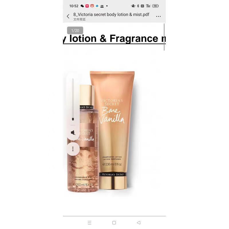Victoria 's Secret Body Lotion VS Aroma Spray Set Hidratación Body Lotion Factory Hair Straight
