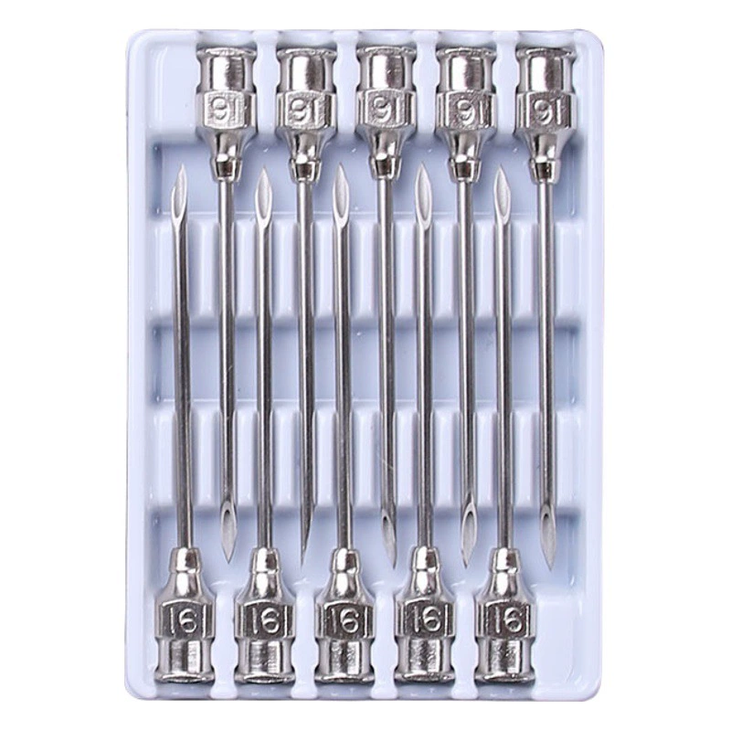 Прямые поставки с фабрики ветеринарных игл из нержавеющей стали, наклонных металлических игл для свиней, длинных игл для крупного рогатого скота и овец с толстыми стенками, игл для дозирования под давлением.