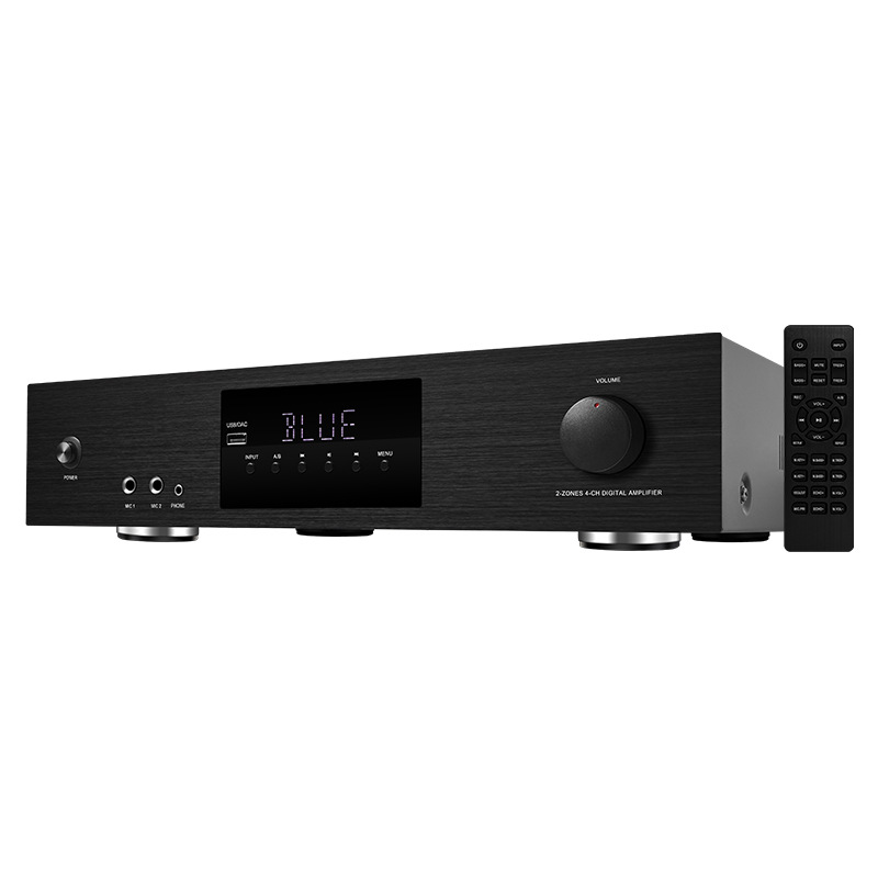 Haoyunyuan Factory Direct Sales Commercial Ktv600 Heavy Bass High Power Four-Channel 4.0 Bluetooth Karaoke Amplifier