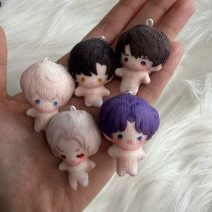 New Model of Love and Deep Space Male Character 3cm Small Doll Keychain, Cute Phone Charm Finished Product