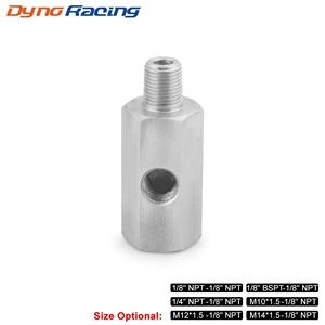 Car modified oil pressure sensor tee with 1/8NPT pressure gauge interface adapter M12 10 14