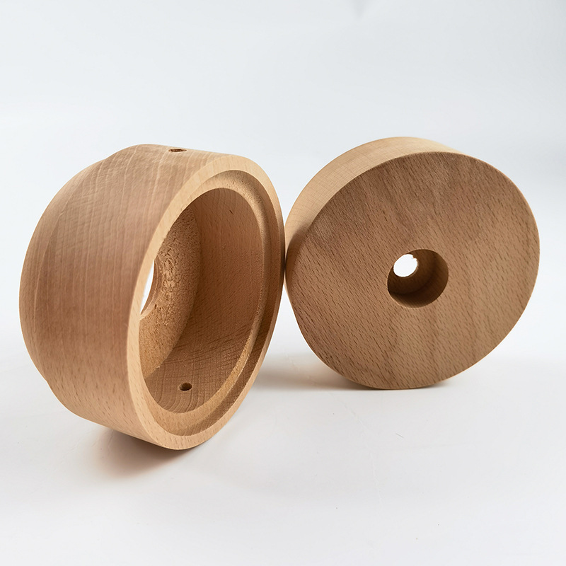 实木发光底座亚克力水晶圆形小夜灯底座欧式工艺品礼品