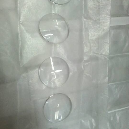 玻璃放大镜片光学镜子树脂 压克力镜片凹凸镜直径25毫米饰品配件