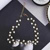 Chain for key bag  from pearl, short necklace, choker, simple and elegant design, wholesale