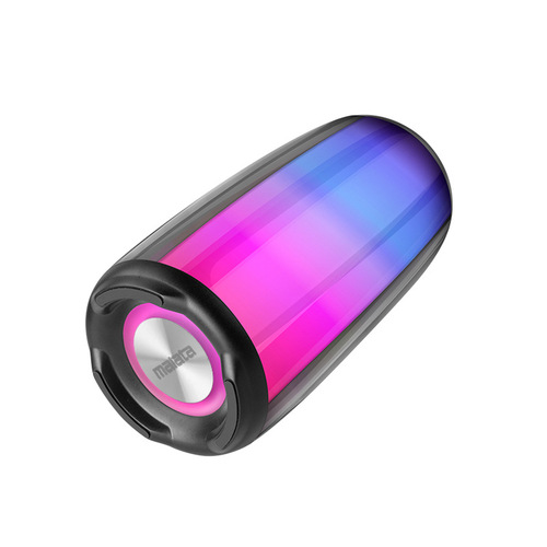 Music Pulse 6 Bluetooth Speaker Pulse6 Wireless Handheld Portable Speaker 360 Degree Colorful Light Effect with Microphone