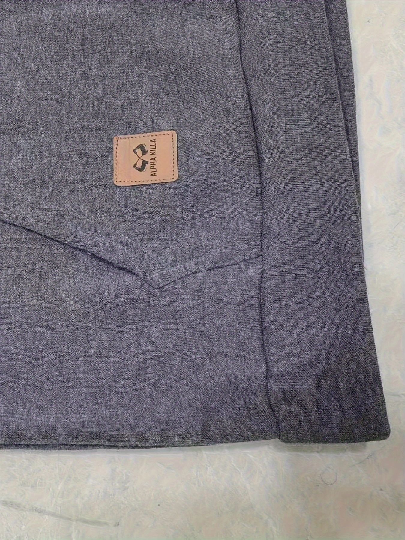 Men's Colour Block Hooded Half-zip Pullover With Kangaroo Pocket_voghion.com